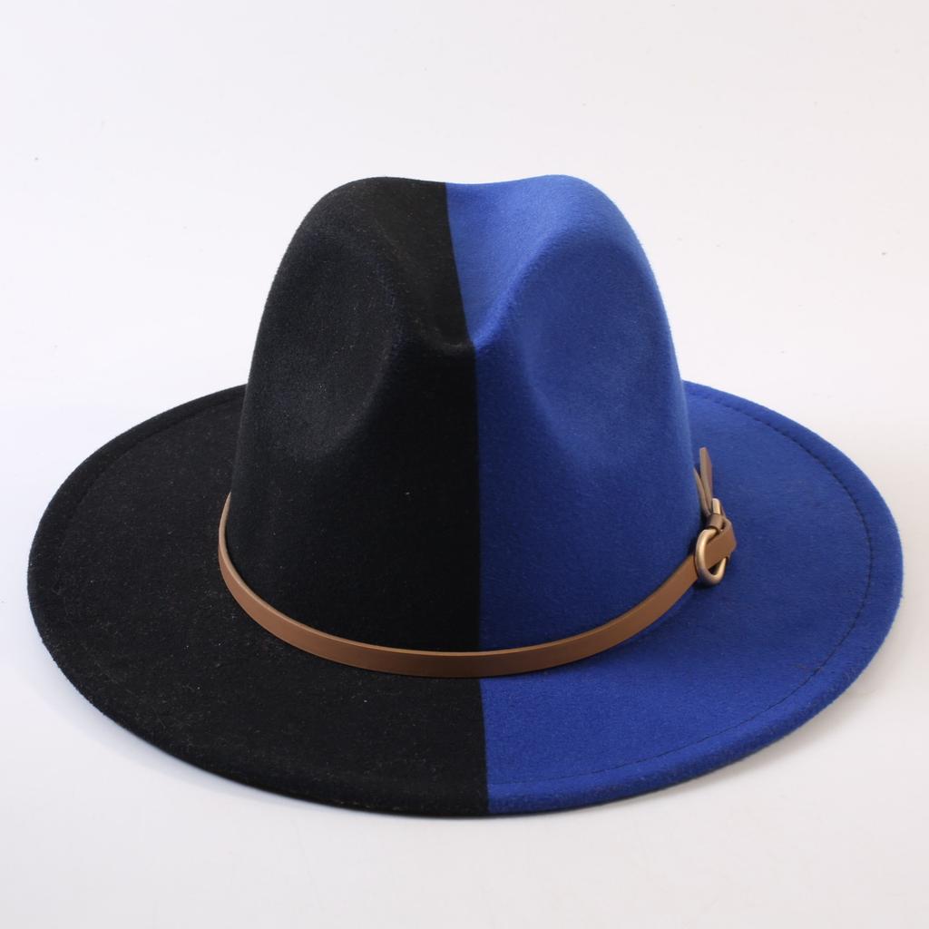 Popular European and American Classic Double-color Wide-brimmed Top Hat Men's and Women's Fashion OL Style Cowboy Hat Jazz Hat