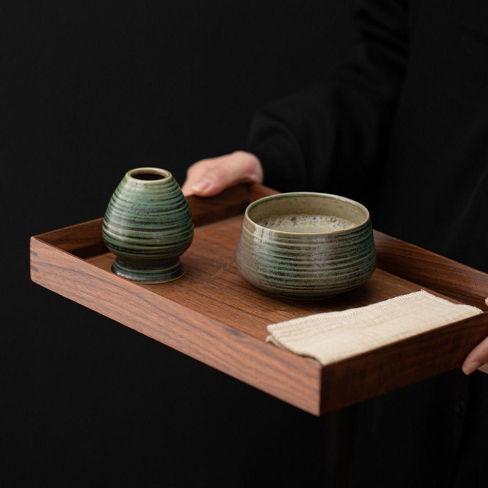 Large Capacity Matcha Bowl Smooth Tea Ceremony Tool Tea Brush Stand for Tea Set Accessories