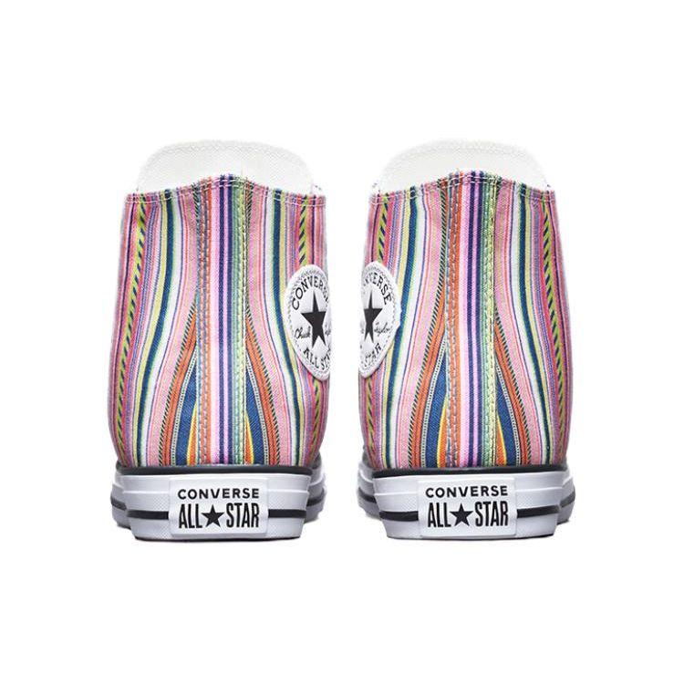 Converse All Star Bequeme Tägliche High Top Canvas Schuhe Regenbogenstreifen Unisex Sneaker 168279C