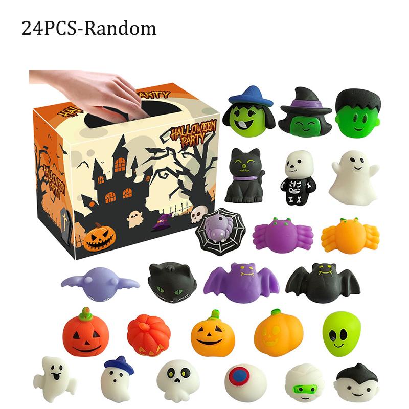 

Хэллоуин Моти Сквиши Игрушки Слепой Бокс Декомпрессия Симуляция Подарок Ребенок 24PCS