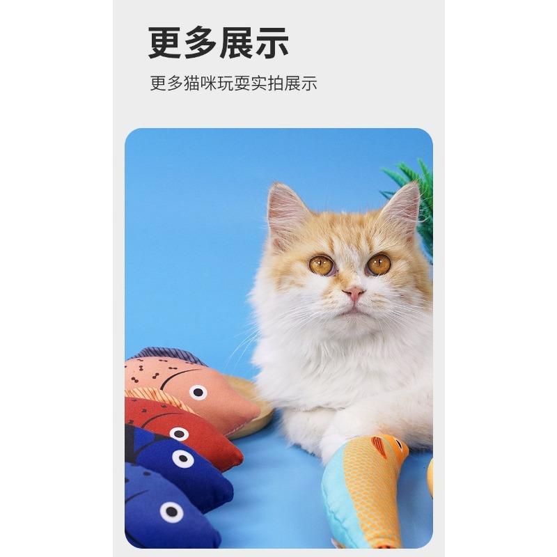 Cute Simulation Catnip Fish Bite Resistant Self Entertaining Cat Chew Toy