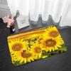 Kitchen Mat with Sunflower Pattern Hallway Non-slip Rug Suitable for Kitchen Living Room Porch Balcony Spring Home Decor Welcome
