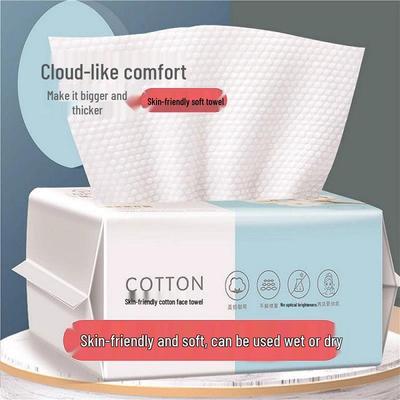 Pure Cotton Disposable Facial Cleansing Wipes - Soft, Thick, Pull-Type, Enlarged Size for Baby Face