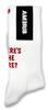 Ameribu Back Logo Crew Socks 10 (Sizes 25-27, White)
