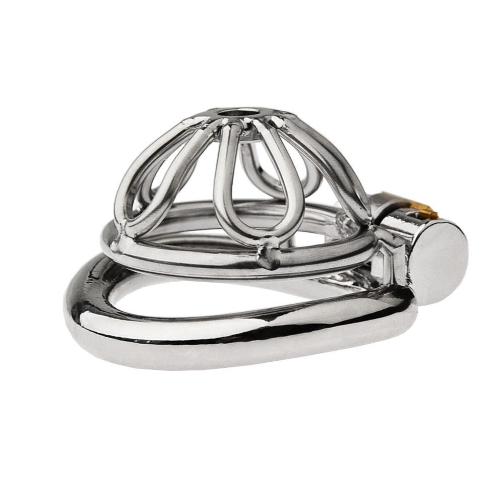 Stainless Steel Small Male Chastity Device Ergonomic Design Stealth Lock for Adults Solitary Extreme Confinement Cage