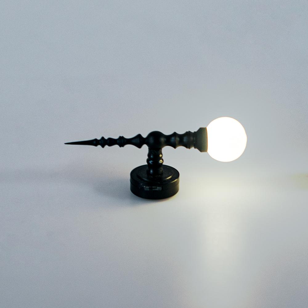Doll Houses 1/12 Wall Lamp Miniature Brass Sconce Lamp 12V/LED