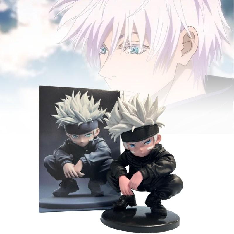 Adorable Sitting Gojo Satoru Pvc Figure 16cm Quality Anime Jujutsu Kaisen Decor