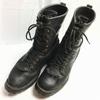 Vintage 70s-80s HATHORN Leather Lace-Up Boots Black Size 11D Whites Line Men's(USED)