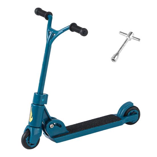 Mini Prstová Koloběžka Hračka s Nářadím Skládací Malá Dvoukolová Koloběžka s Brzdou Simulace Fingerboard Dekorace Dětská Vzdělávací Hračka