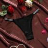 Sexy Women's Thongs Lace Trim T Back Panty Seamless For Women Ice Silk Shiny Belt G String Plus Size S-XL And Breathable Low Waist