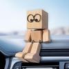 Shaking Wooden Man Figurine Man Tabletop Decor Creative Statue for Car Dashboard Study Shelf Display Desk Bedroom Living Room