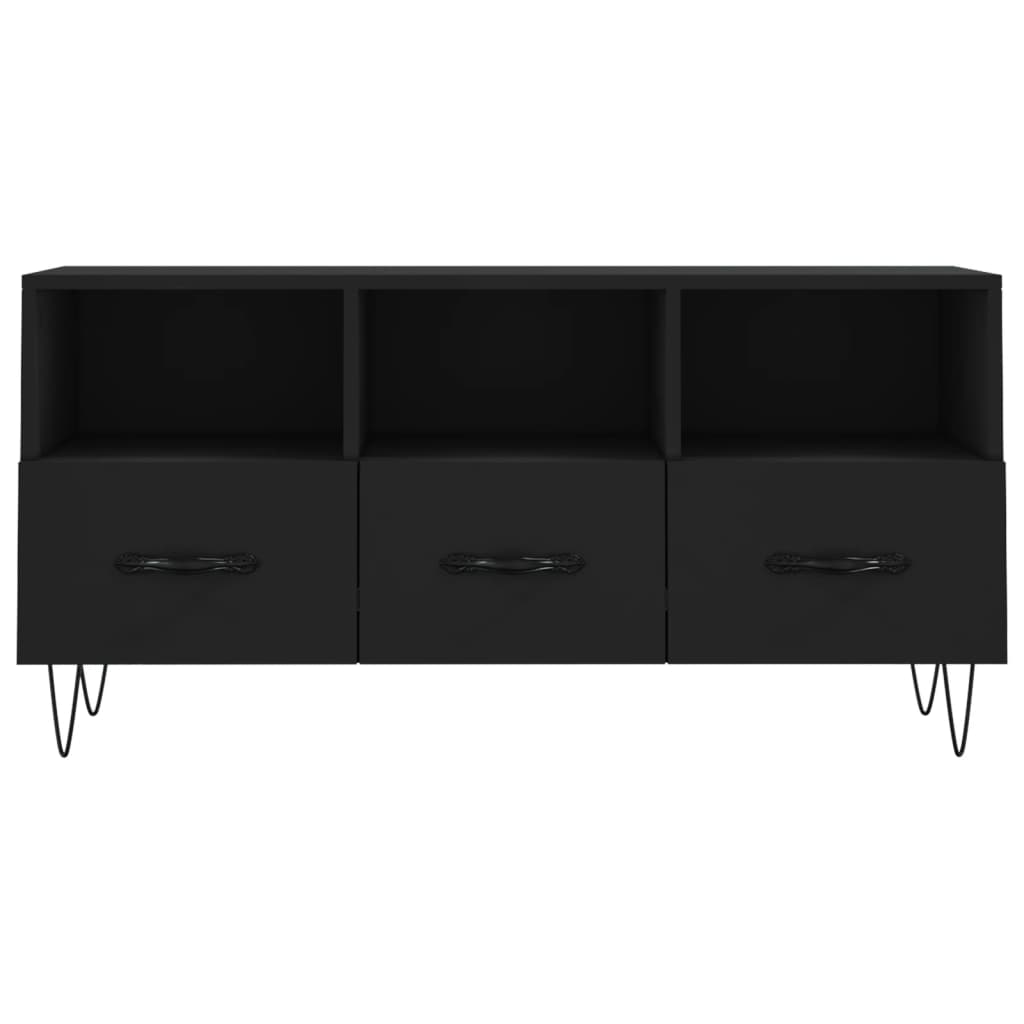 vidaXL TV-Schrank Schwarz 102x36x50 cm Holzwerkstoff