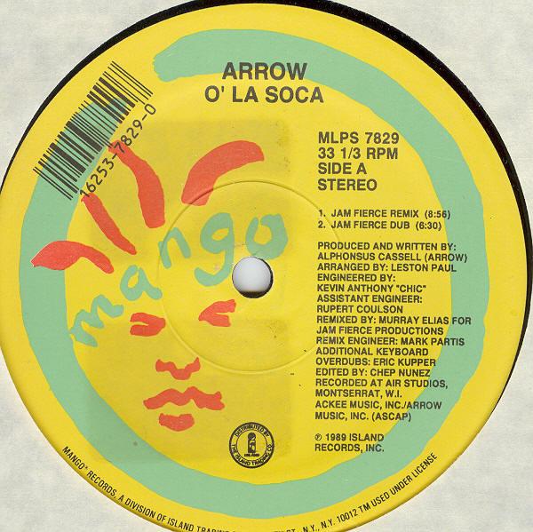 

12inch Record ARROW - O La Soca MLPS7829 Mango 1989 US Dance & Electronica Used