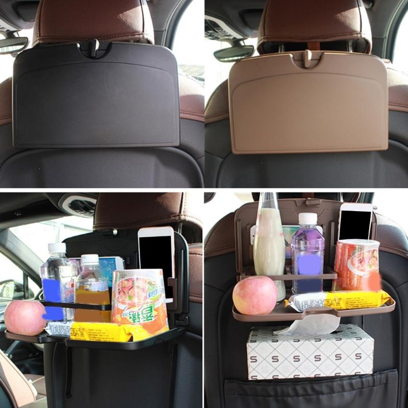Vehicle Seat Back Organizers Tray Multifunctional Drink Holder Quick Mount System For Snacks Meals Car Interior