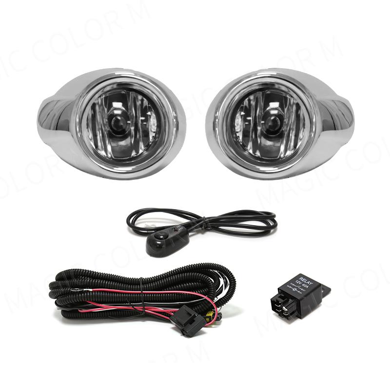 Chrome Cover Car Fog Lamp Day Time Running Light DRL For Ford Focus 3 2012 2013 2014 Focus With Switch Wires