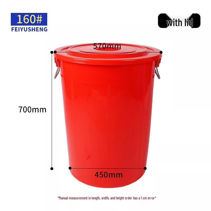 Large Capacity Thick Round Plastic Trash Can for Commercial Kitchens, Catering, Classrooms, Hotels, and Sanitation