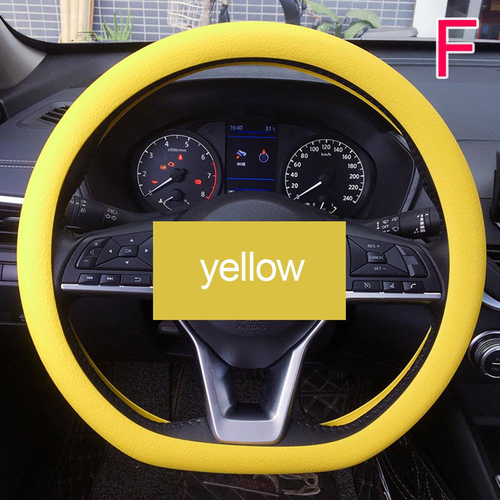 Universal Car Silicone Steering Wheel Elastic Glove Cover Texture Soft Multi Color Auto Decoration DIY Covers Car Accessories