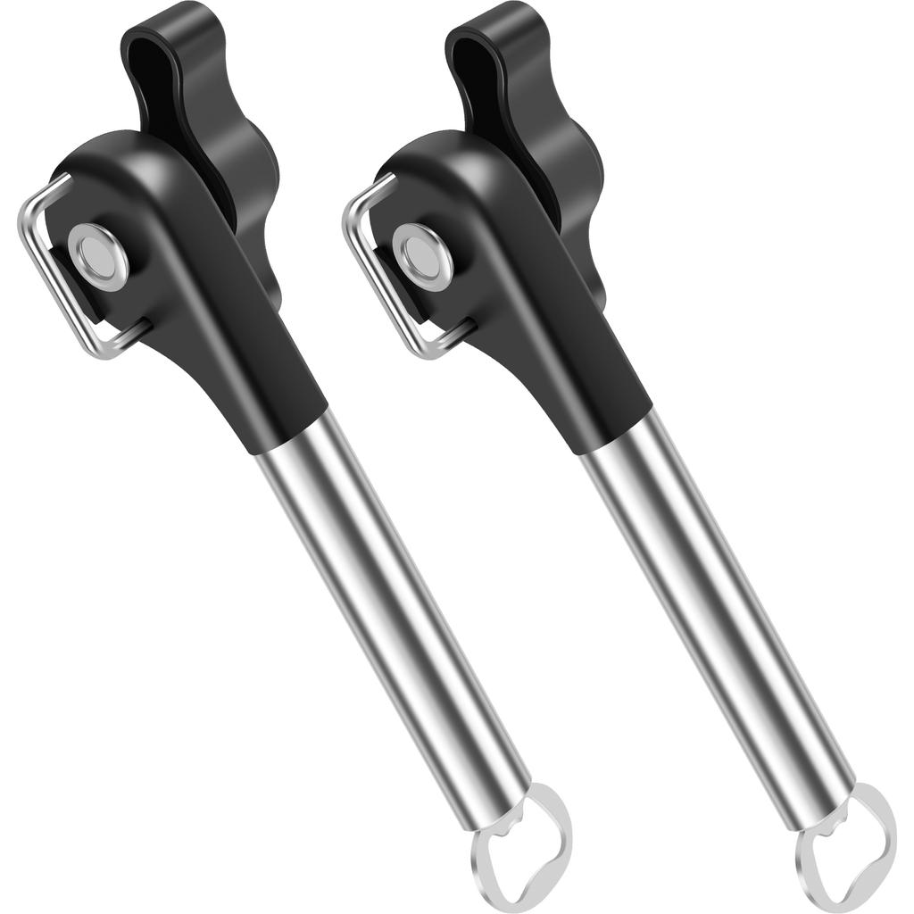 2Pcs Manual Can Opener Smooth Edge Safe Cut Can Opener Stainless Steel Side Cut Multipurpose Bottle Opener Home Kitchen Tool