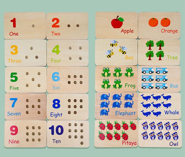 Montessori Sensory Math Sticks: Color Matching & Peg Board Educational Toy for Kids