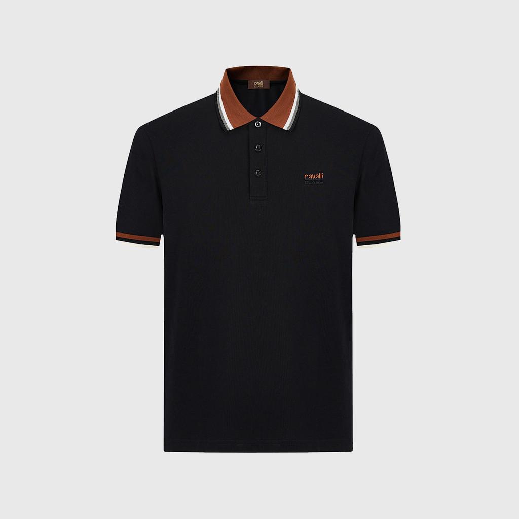 Brand Logo Striped Contrasting Spring and Summer Casual and Comfortable Men's Short Sleeved Polo Shirt