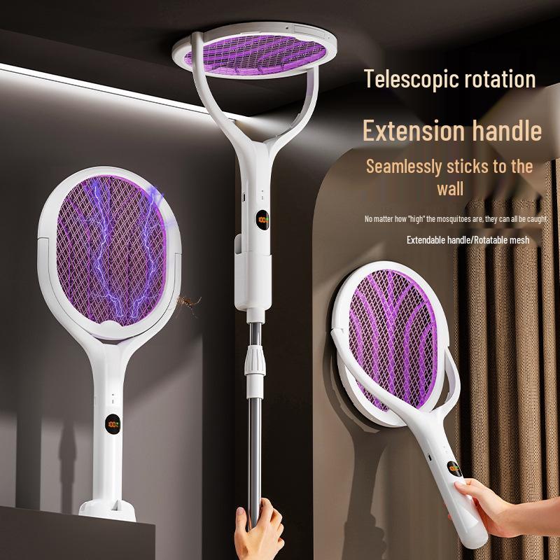 2026 Telescopic Electric Mosquito Swatter: Powerful Shock, Automatic Mosquito Lure & Repel for Home Use