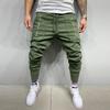 Men's Casual Sports Work Pants Classic Three-dimensional Zipper Patch Pocket Tie Rope Elastic Small Leg Pants Trendy Men Trousers (men’s)