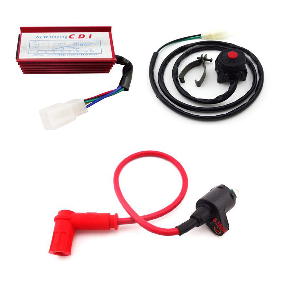Cdi Button Satın alın STONEDER Racing Ignition Coil 5 Pin AC CDI Box 7/8