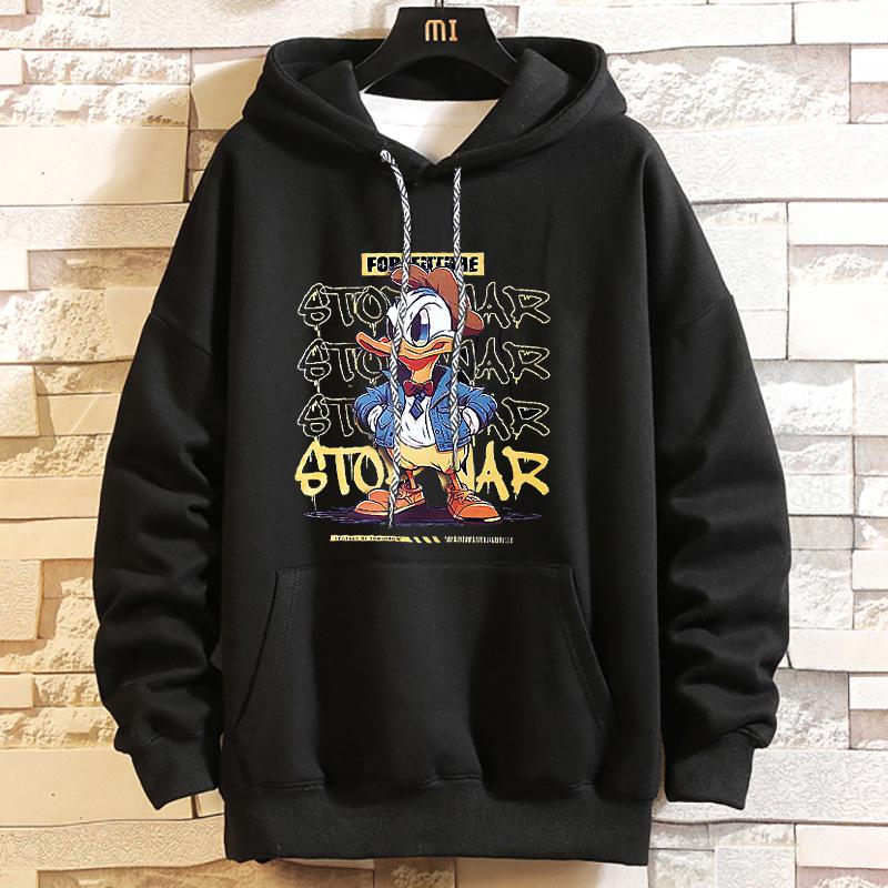 Plus Size Hoodie: Spring/Autumn Loose Fit Pullover for Men (Up to 400 Jin)