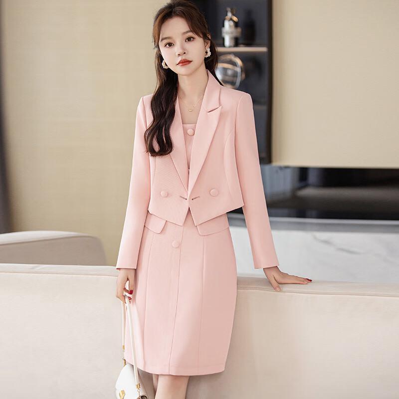 Completo Elegante da Donna con Blazer Corto e Vestito