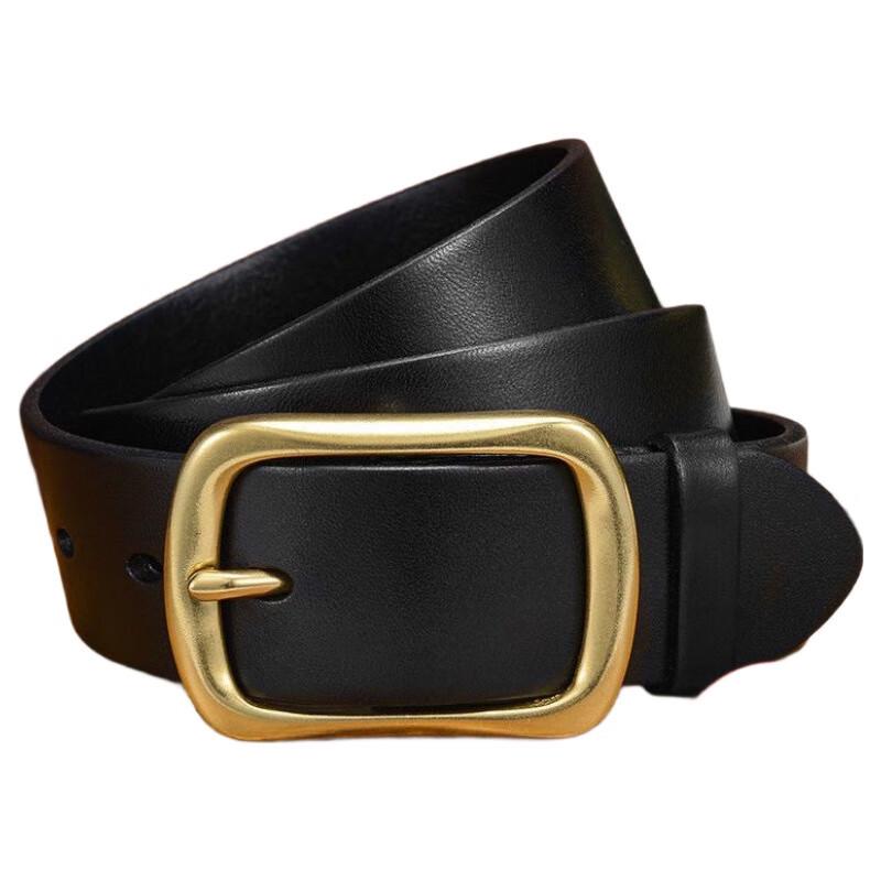 Men's Korean Style Genuine Cowhide Pin Buckle Casual Jeans Belt