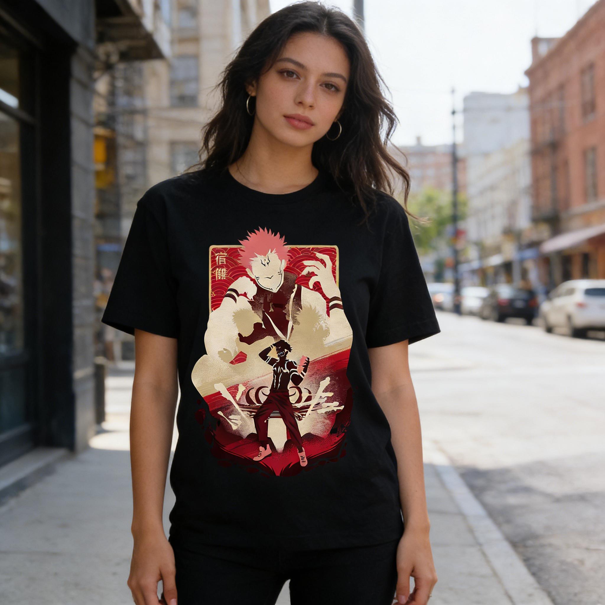 

Unisexs Jujutsu Kaisen TShirt Satoru Gojo SHINANO Graphic Vintage Wash Crewneck Anime Tee for Daily Casual Otaku Streetwear 4XL