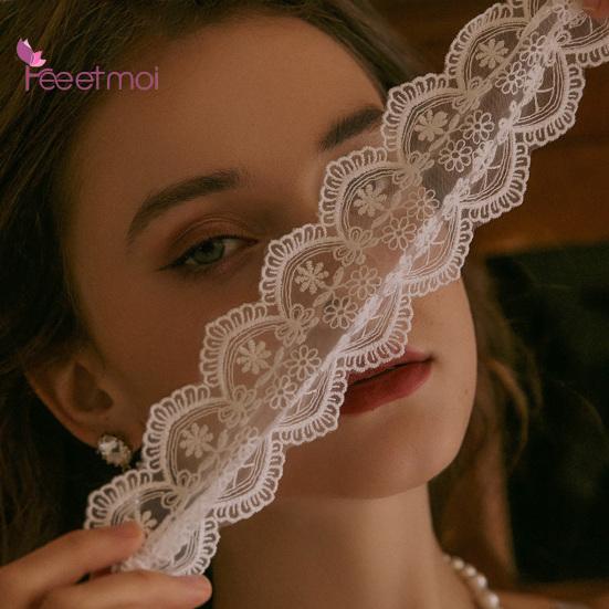 Lace Eye Beautiful Goggles Tulle See Through Adult Solid Color Print Pattern Lace Streamer