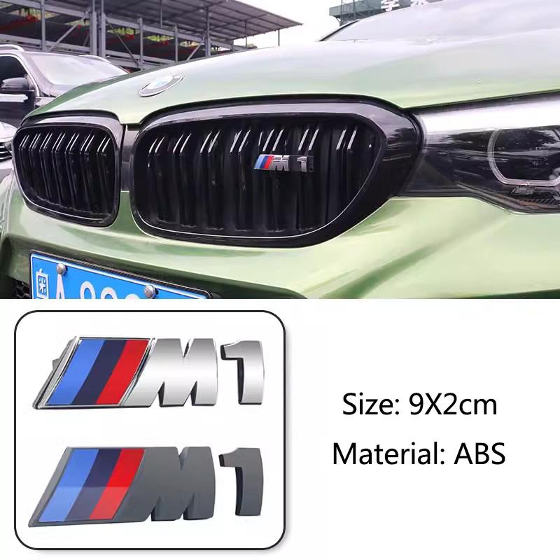 WQQ23 For BMW Performance E60 E36 E90 X2 X1 X3 X5 E46 M3 1Pcs 7.3cm 9cm M Logo 3D ABS Car Styling Front Grille Badge Emblem Accessory