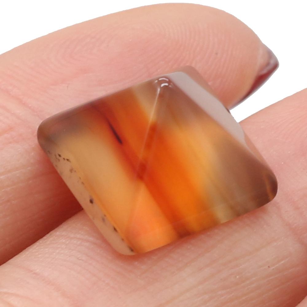 10Pcs Mini Healing Crystal Pyramid Decorative Ornament,Natural Stone with Four Sides Tapered,Reiki Crystal Point Home Decor Jewelry 14x14mm