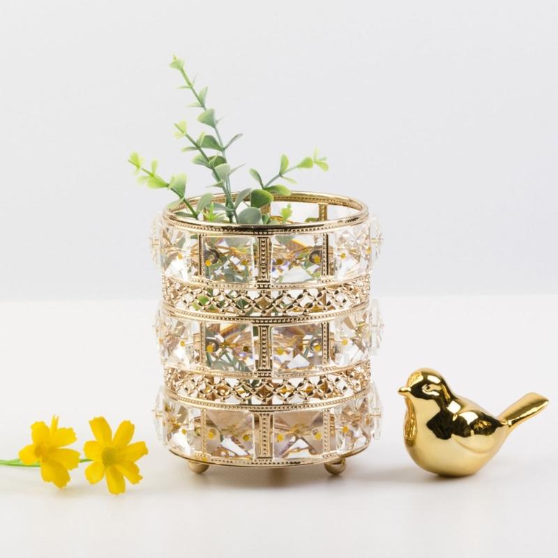 Pencil Holder Desktop Makeup Brush Holder Home Desk Ornaments for Bedroom Vanity