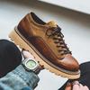 Britský styl Pánské pracovní boty Americké ležérní boty se silnou podrážkou Pánské kožené trendy boty Retro styl Luxusní boty