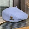 Wool Beret Women'S Versatile Face Small Three-Dimensional Stylish Bud Hat Japanese Literary And Artistic Painter Hat
