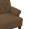 Bench with Backrest Brown 120 X 62 X 75.5 Cm Faux Suede Look