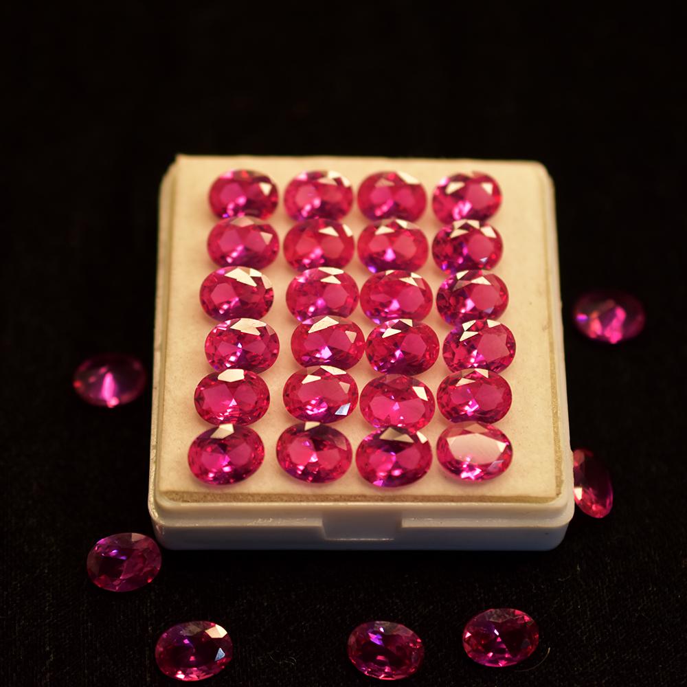 15 Pcs Lot Natural Pink Sapphire Oval Cut 7x5mm Certified Loose Gemstones