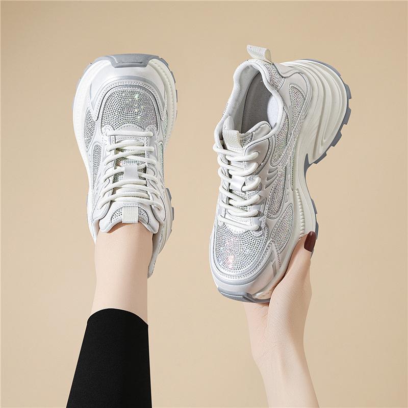 

(Broken size does not make up) Leather dad shoes women s spring and summer versatile and thin sports shoes casual platform women s shoes light 34