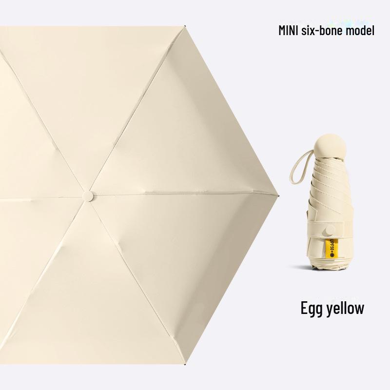 50% Folding Women's Dual-Purpose Mini Portable Pocket Capsule Umbrella - High-Grade Sun Protection