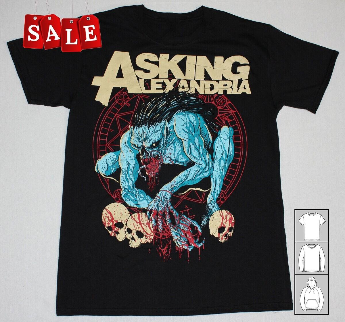 Новая редкая хлопковая унисекс футболка Asking Alexandria S-235XL NH77 XXL
