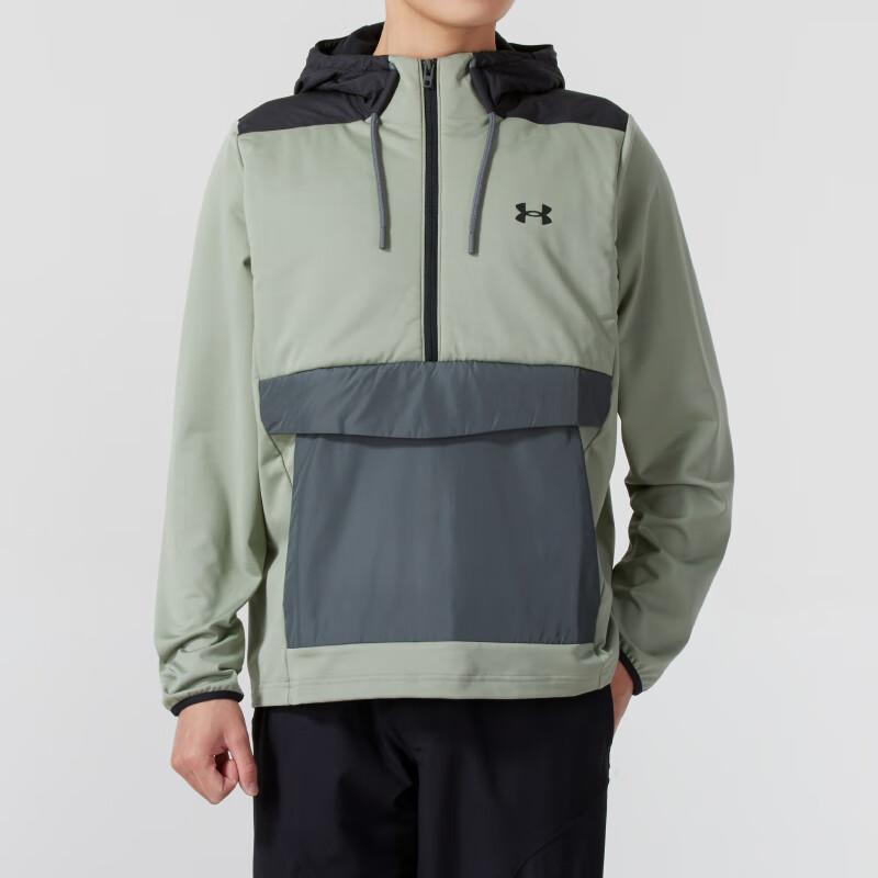 Under Armour Training Fitness Hooded Warm Jacket Men Jacket Green 1382159-504