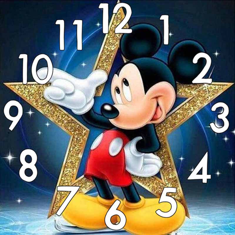 

Часы AB Набор для алмазной живописи 5D DIY Алмазная вышивка Ручная работа Искусство Детский подарок Поделки Украшение дома Round 20x20cm