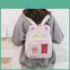 Cat White Gray Letters Soft Nylon Cute Animal Backpack For School And Use Travel