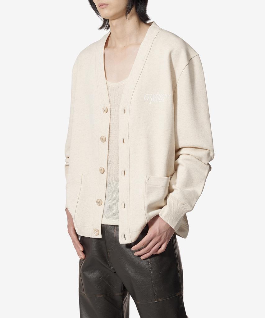 Givenchy Logo Sweat Cardigan - Natural / Bmj0Mq3Yn7101