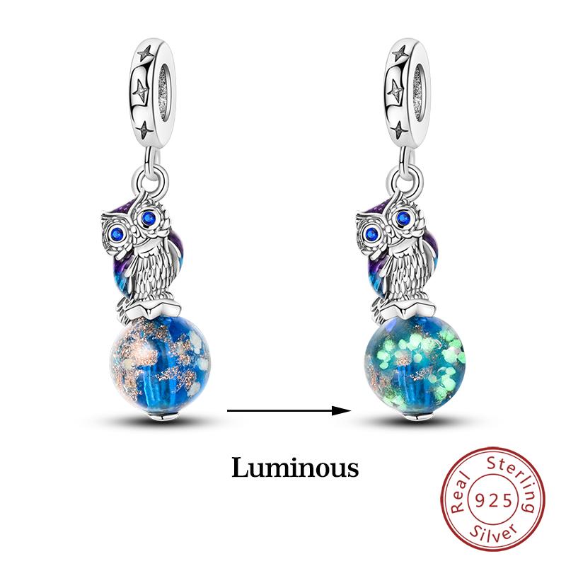 Kupferfarbene Im Dunkeln leuchtende Glühwürmchen Honigbiene Stern Anhänger Perlen Passen Qikaola Original Armbänder Feiner DIY Schmuck Geschenk