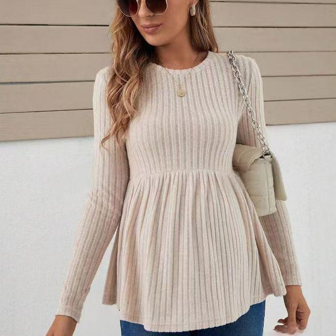 Autumn Winter Versatile Long Sleeve Maternity Pullover Dress