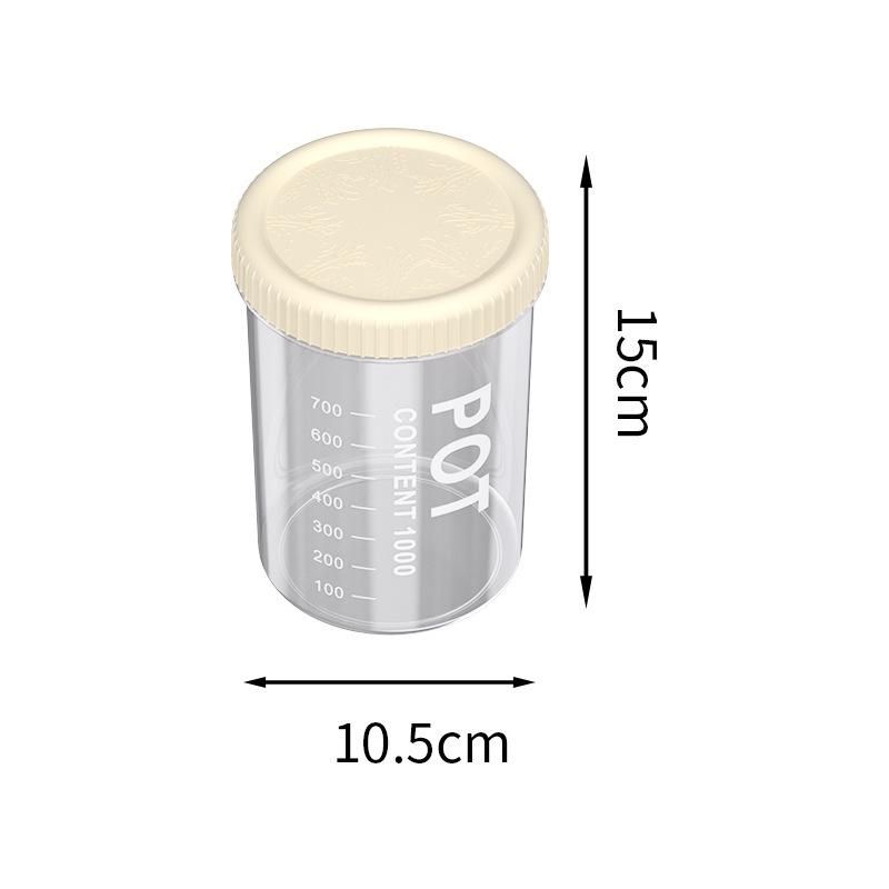 Food-Grade Plastic Storage Jar with Lid for Cereal, Grains, Coffee, & Tea