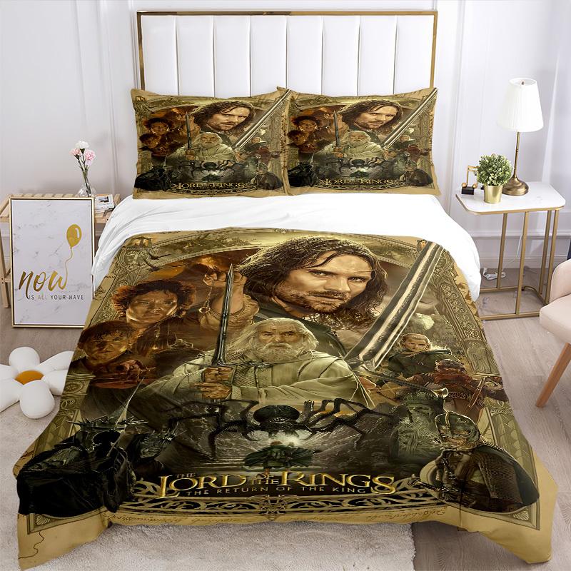 3pcs Lord of the Rings Duvet Cover Set, 1 Duvet Cover + 2 Pillowcases (No Insert), High-Definition Print for All Seasons,Durable Yy251103031